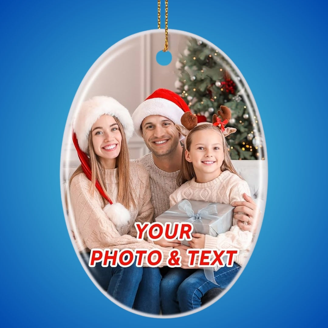 Oval Shaped Photo Ornament